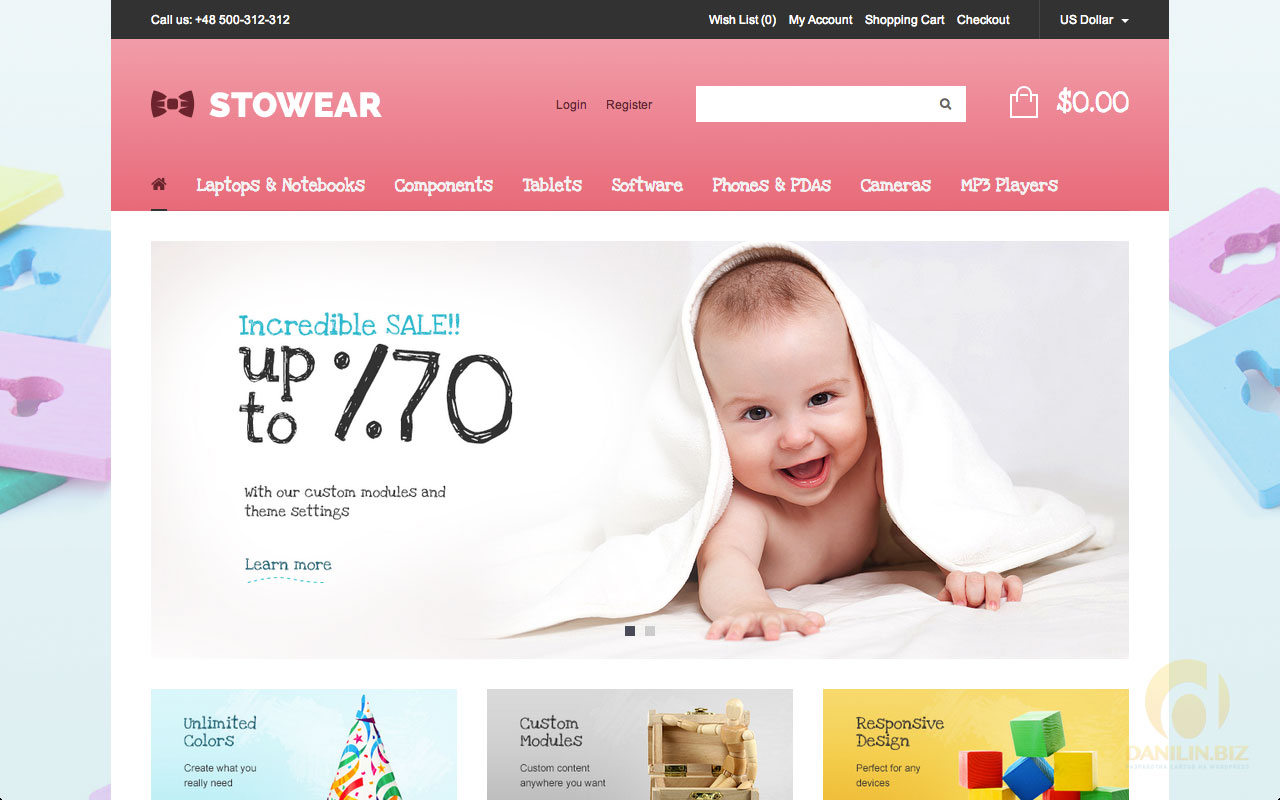Еще 10 шаблонов детских интернет-магазинов для OpenCart