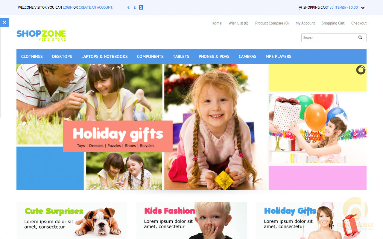 Еще 10 шаблонов детских интернет-магазинов для OpenCart