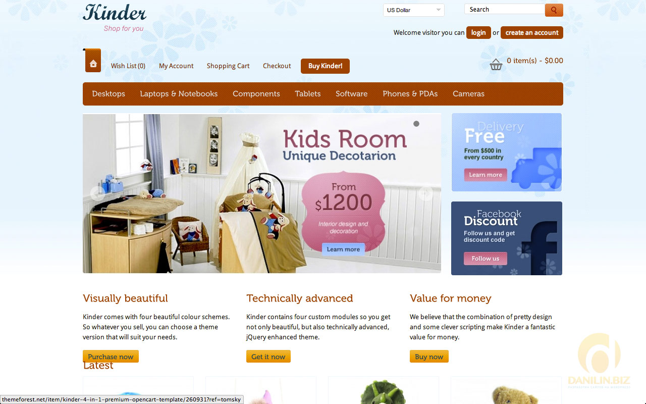 10 лучших шаблонов детских интернет-магазинов для OpenCart