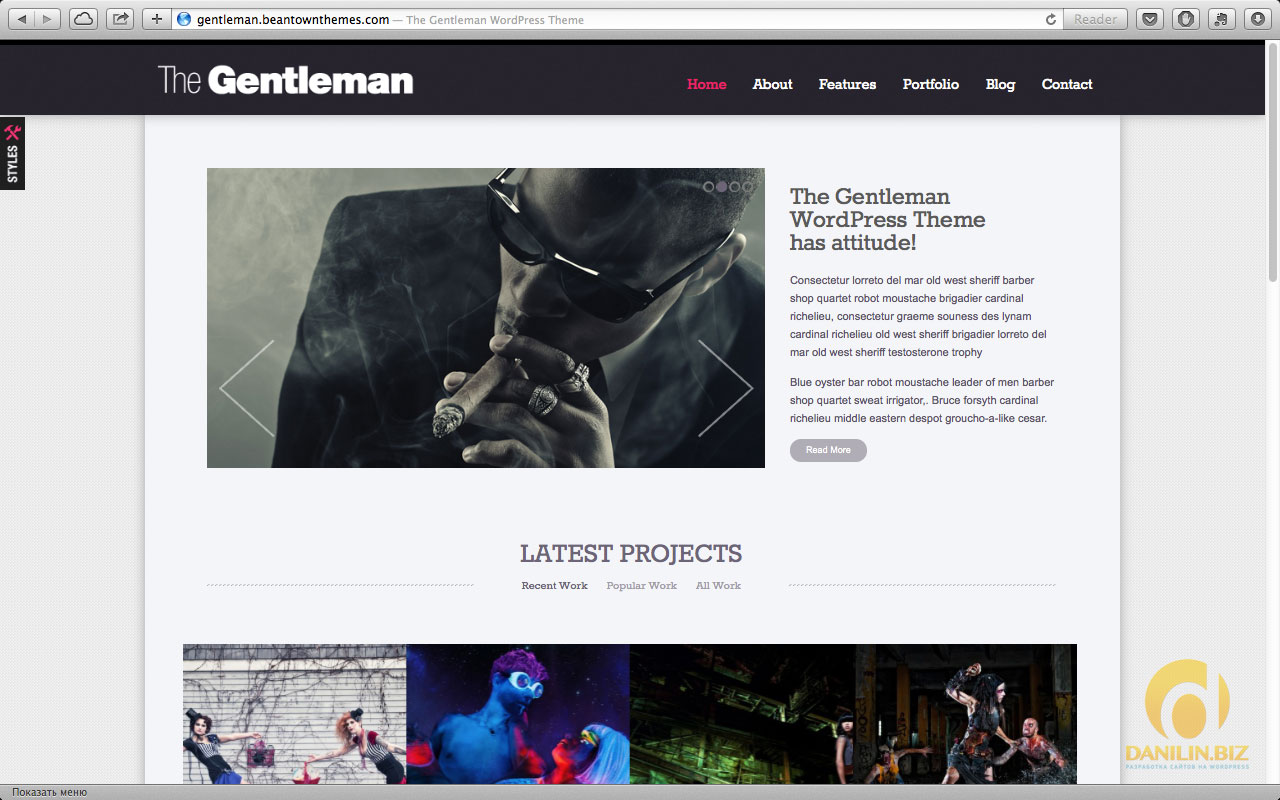The Gentleman — Photography & Portfolio Theme