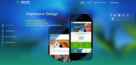 single page theme