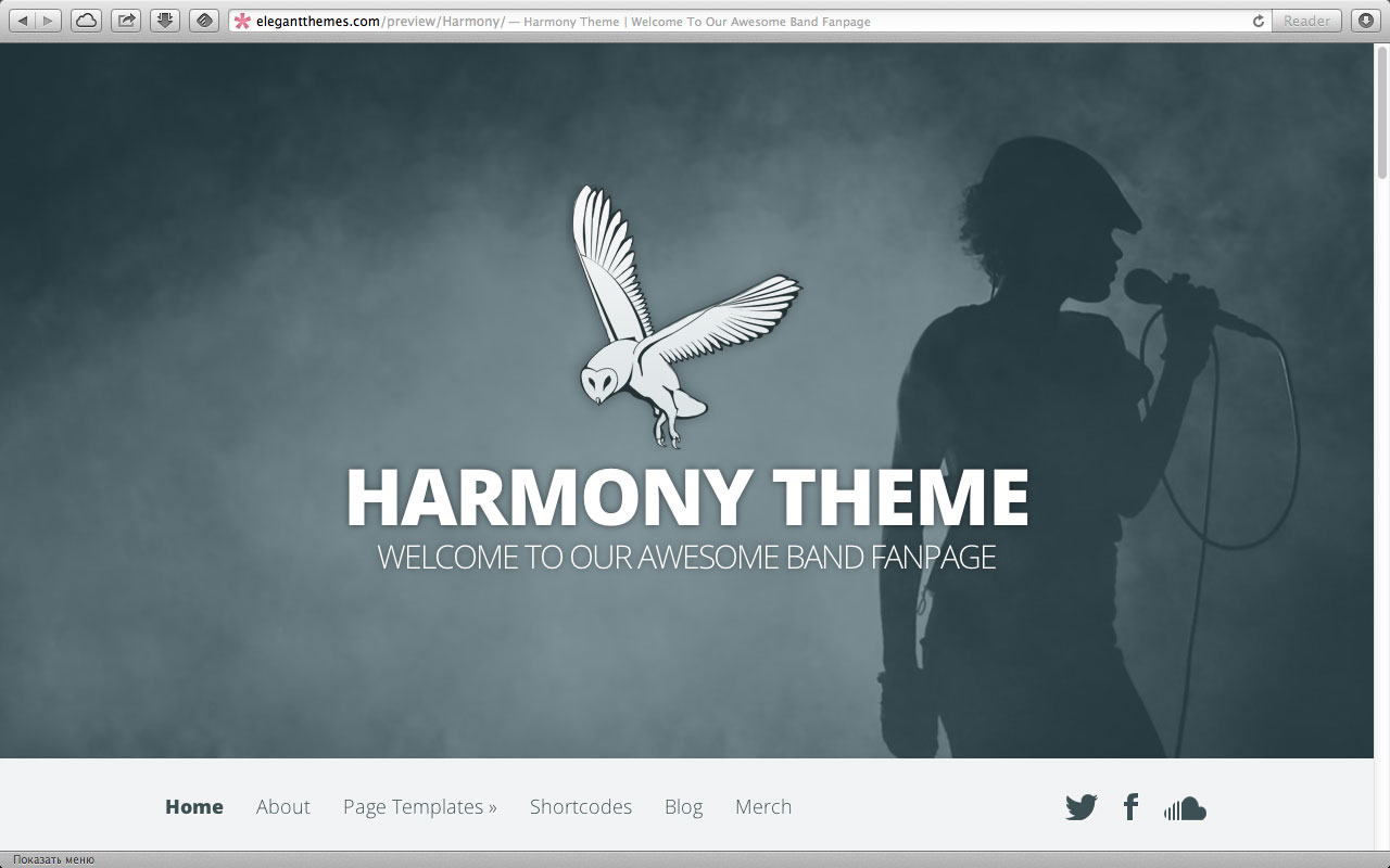Шаблон WordPress для музыкантов и музыкальных коллективов