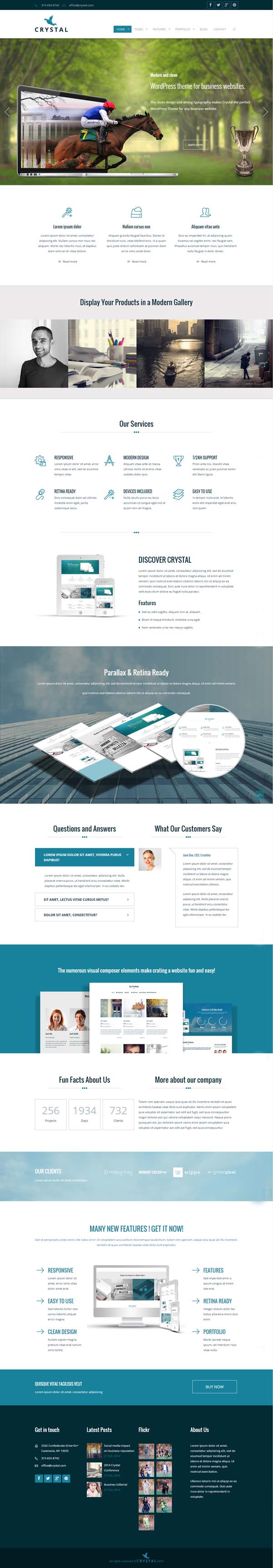 Crystal – Responsive Business WordPress Theme
