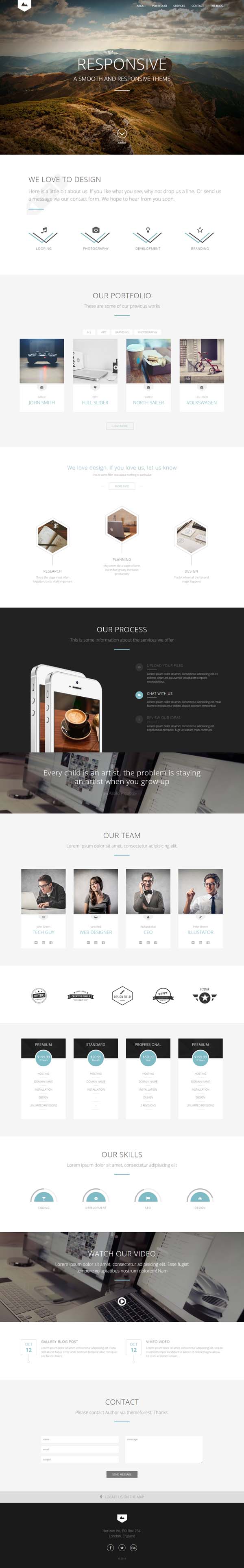 Horizon – Creative One Page Multi-Purpose Theme