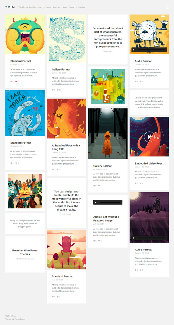 Trim - Masonry WordPress Blog, Shop & Portfolio